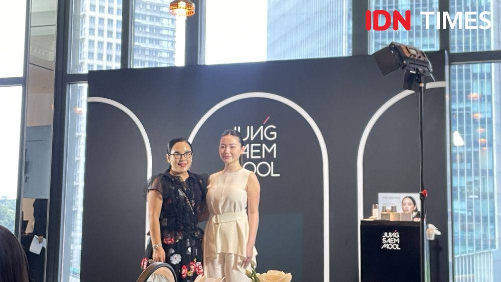 Jung Saem Mool Beauty resmi hadir di Indonesia melalui soft launching pada Jumat (28/2/25) di The Langham, Jakarta Selatan. (IDN Times/Dina Salma)