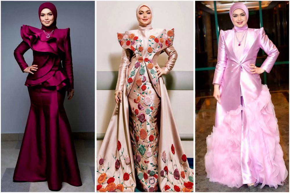potret ide gaya busana hijab yang glossy ala Siti Nurhaliza (instagram.com/ctdk)