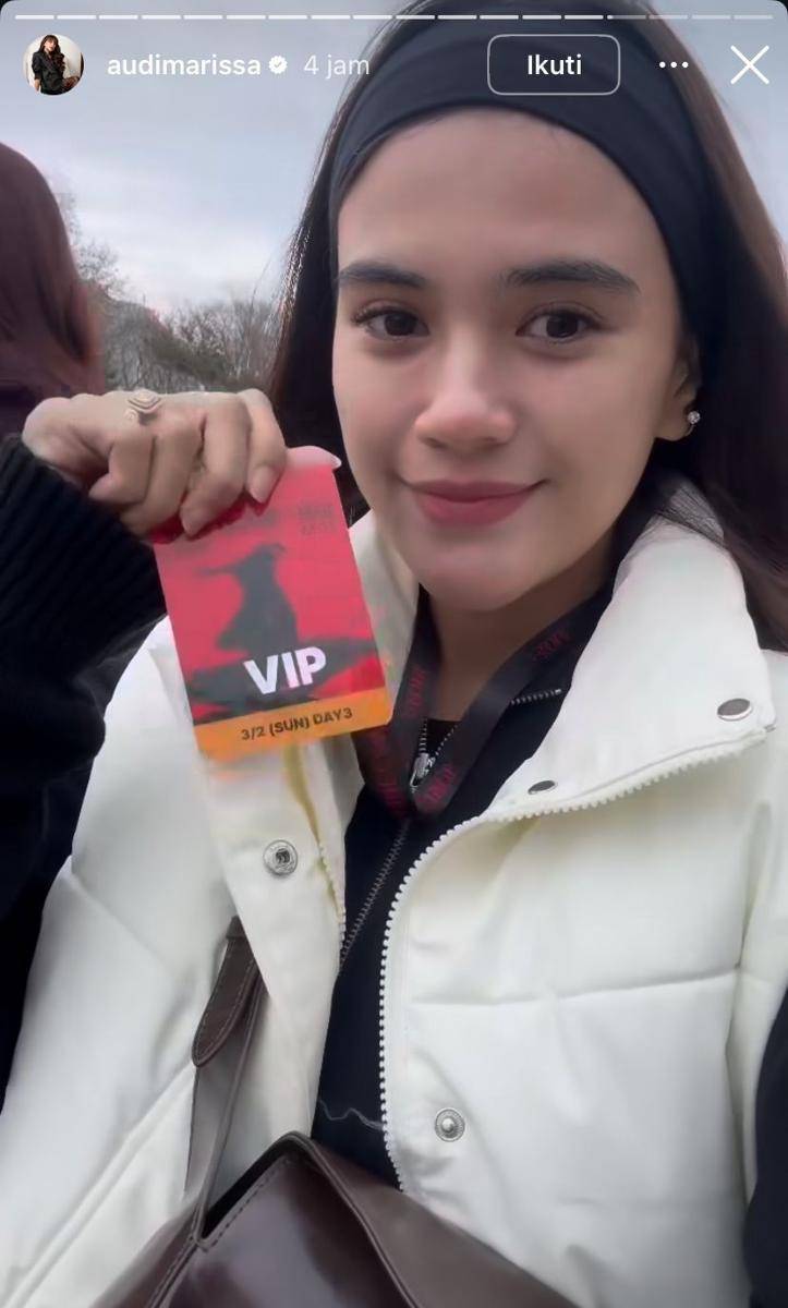 potret Vicky Shu nonton konser J-Hope BTS di Korea (Instagram.com/audimarissa)