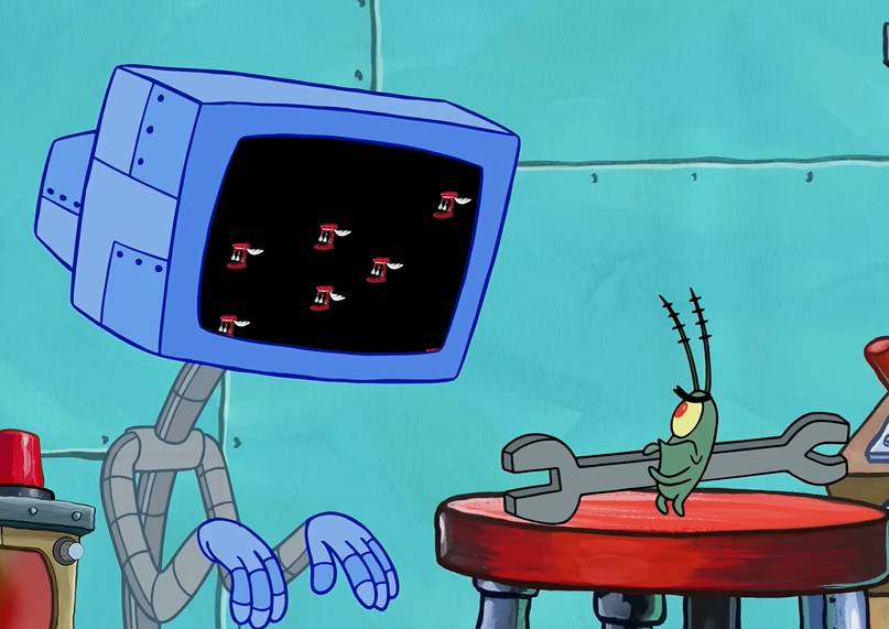 cuplikan Karen menyemangati Plankton (dok. Nickelodeon Animation Studio/Spongebob Squarepants)