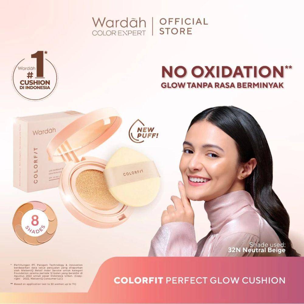 WARDAH Colorfit Perfect Glow Cushion (shopee.co.id/Wardah Official Shop)
