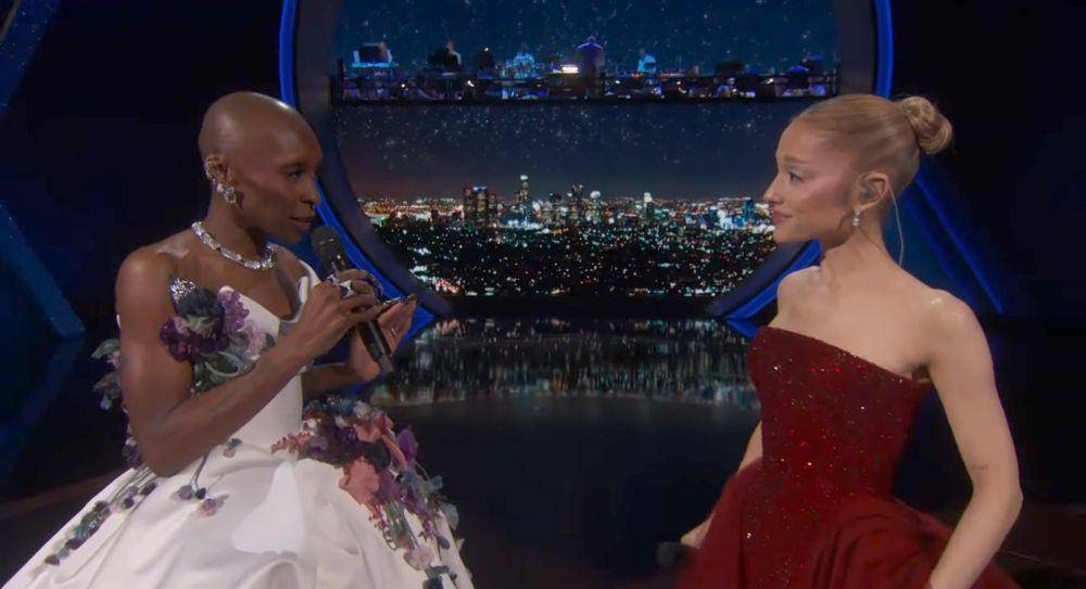 Ariana Grande dan Cynthia Erivo (dok. Disney Plus Hotstar/Academy Awards)