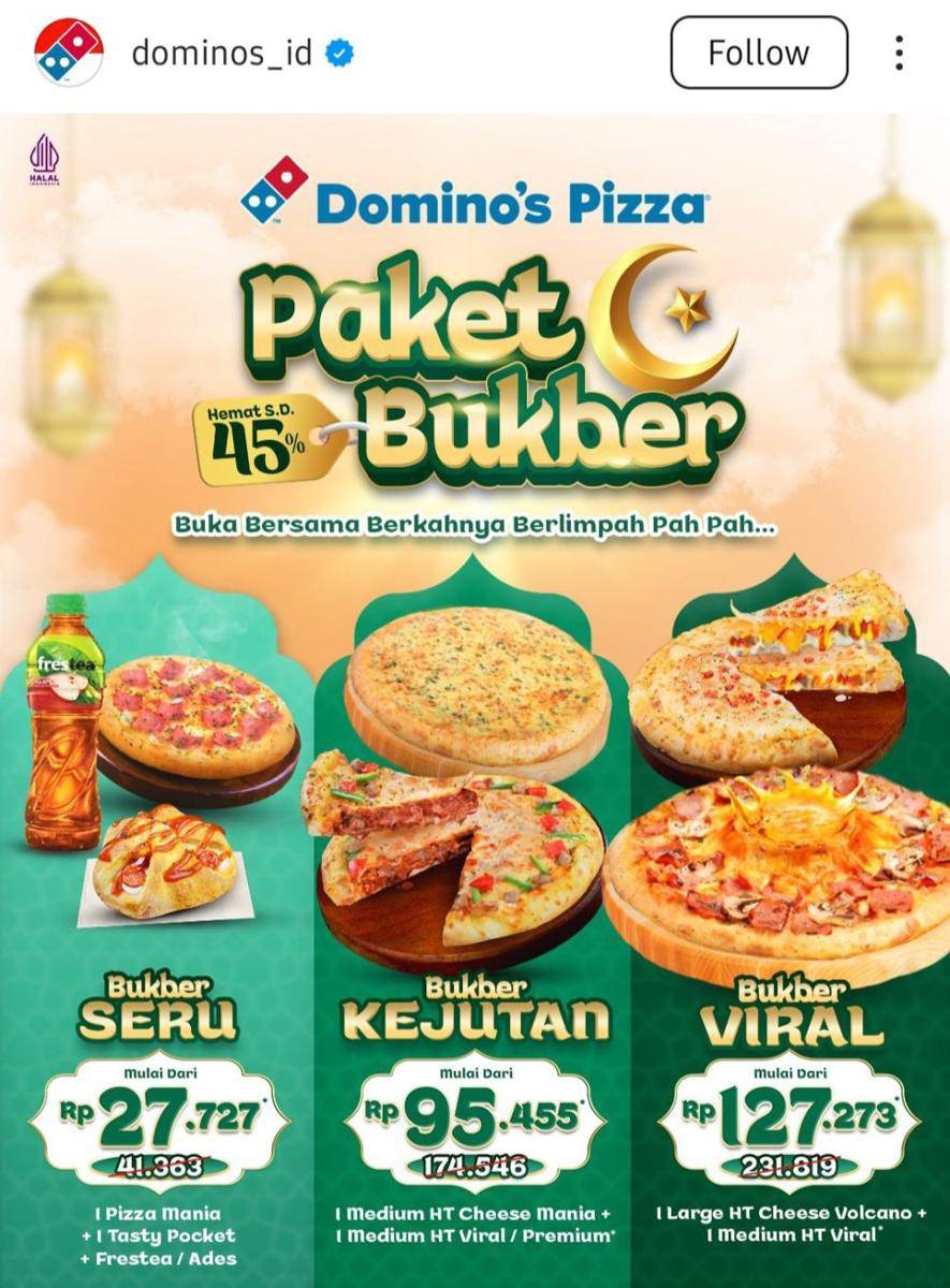 Promo Domino's Pizza Ramadan 2025 (instagram.com/dominos_id)