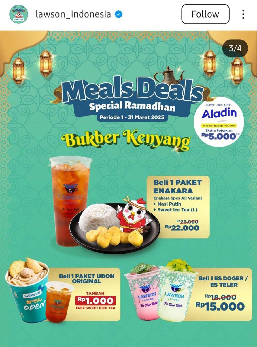 Promo Lawson Ramadan 2025 (instagram.com/lawson_indonesia)