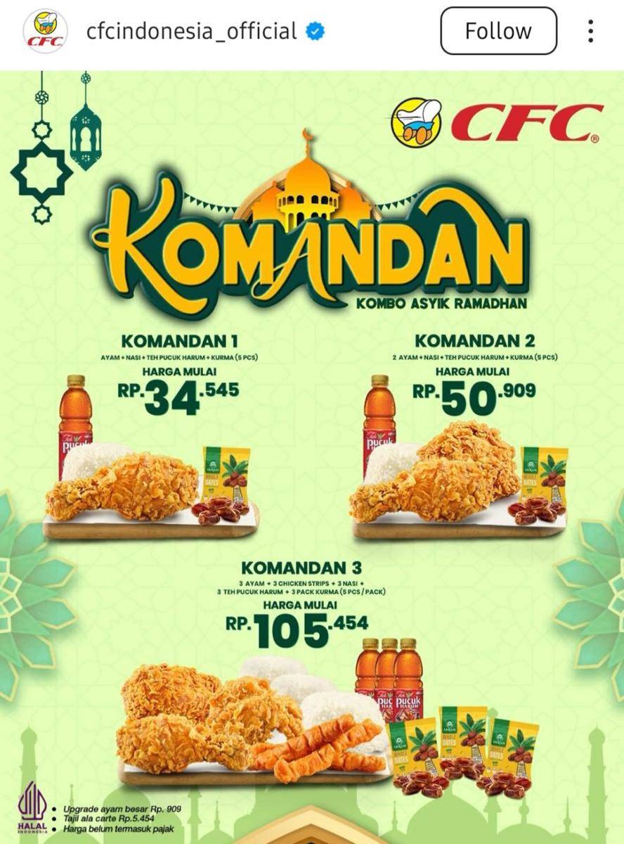 Promo CFC Ramadan 2025 (instagram.com/cfcindonesia_official)