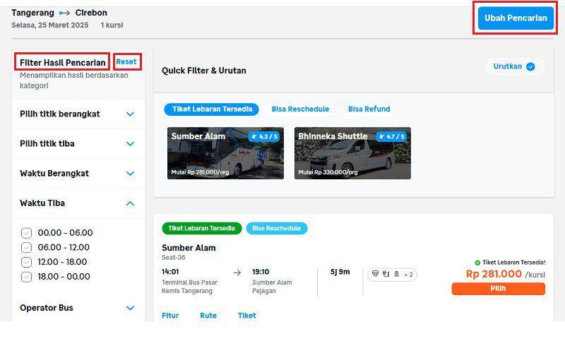 cara pesan tiket bus lebaran di Traveloka (dok. pribadi/Jubaedah Haryani)