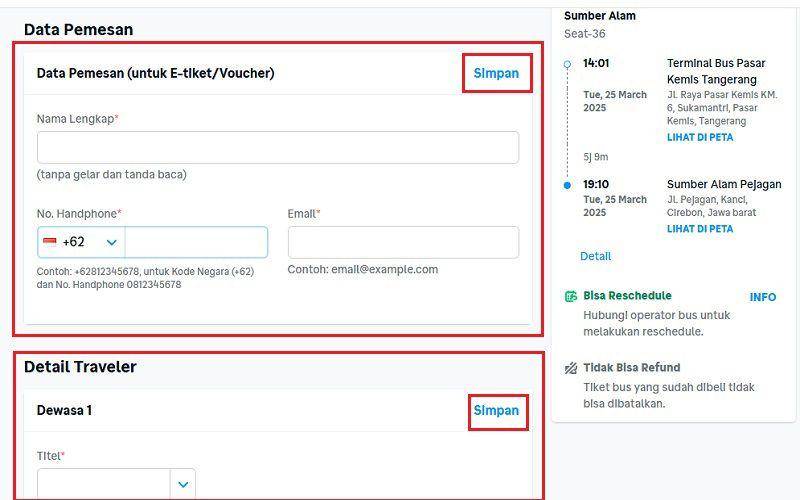 cara pesan tiket bus lebaran di Traveloka (dok. pribadi/Jubaedah Haryani)