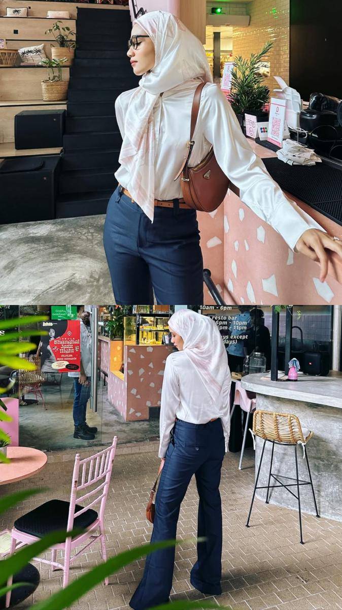potret ide outfit buka bersama ala Ummi Nazeera (instagram.com/umminazeera)