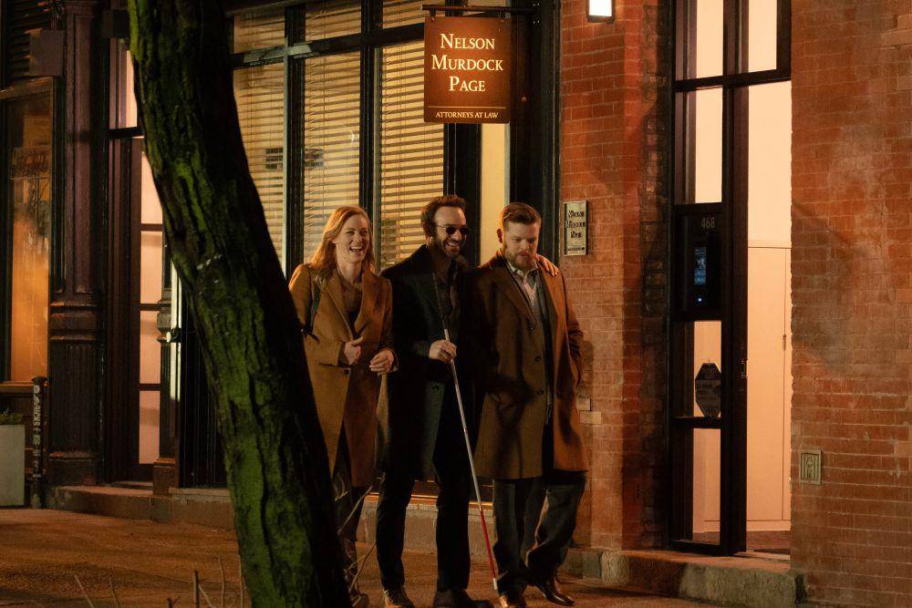 Karen Page, Matt Murdock, dan Foggy Nelson dalam serial Marvel terbaru (dok. Marvel Studios/Daredevil: Born Again)