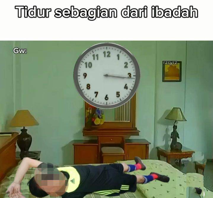 meme tidur saat puasa (instagram.com/hammprem_)