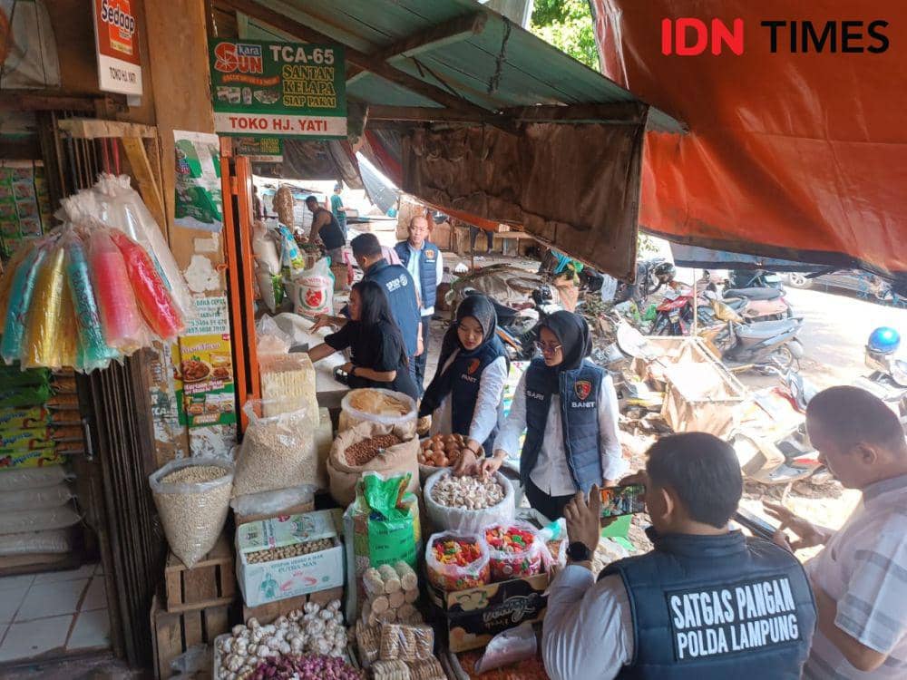 Satgas Pangan Polda Lampung Sidak Stok dan Harga Bapok Pasar