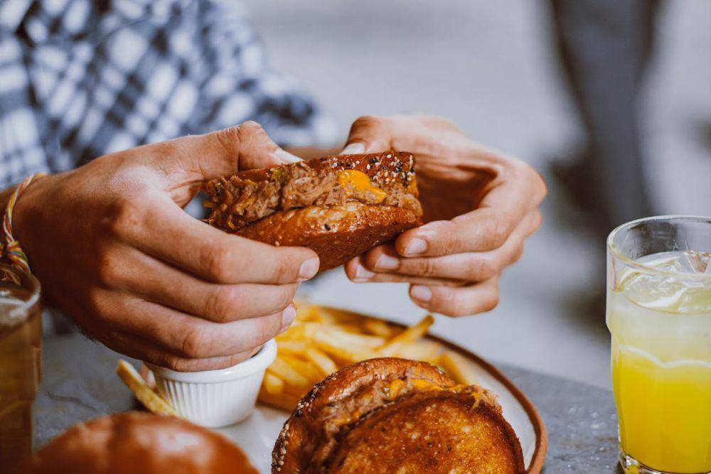 ilustrasi sandwich daging (pexels.com/ROMAN ODINTSOV)