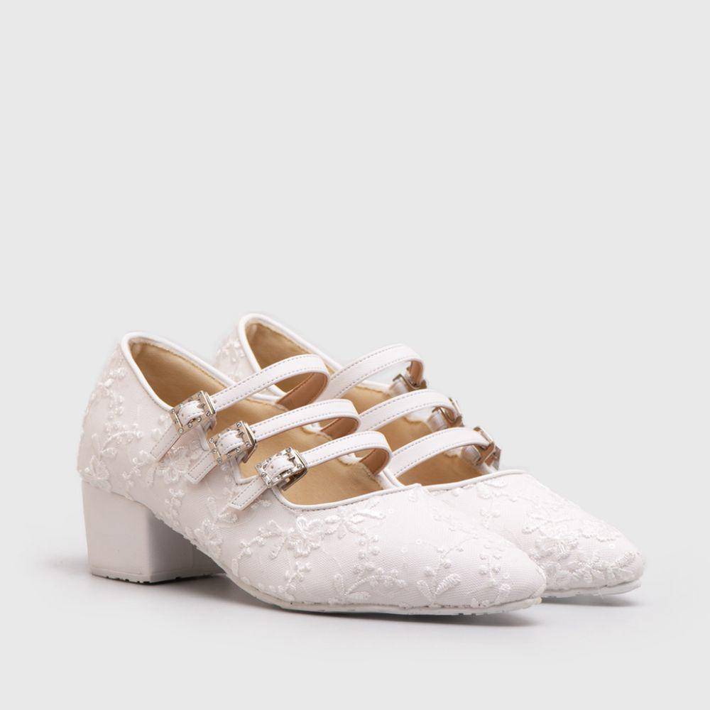 Adorableprojects - Delona Heels White (shopee.co.id/AdorableProjects Official Shop)