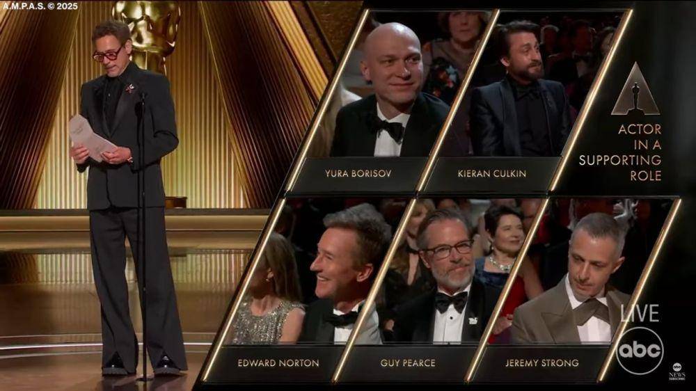 momen "Free Palestine" di perhelatan Oscars 2025 (youtube.com/ABC News)