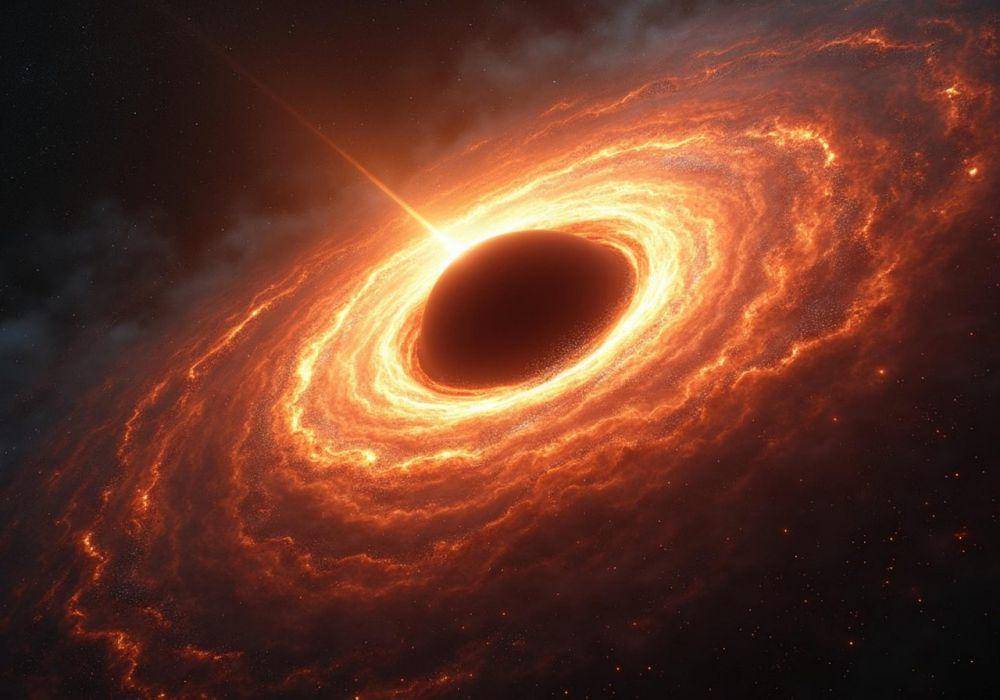ilustrasi radiasi sinar kosmik dari black hole (pixabay.com/Vector_Horizon_YT)