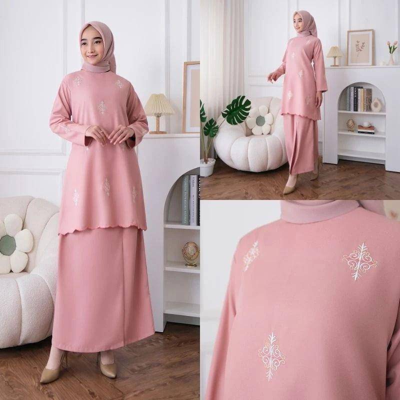 Rekomendasi Baju Kurung untuk Lebaran 2025 (shopee.co.id/Elvrist Official Store)