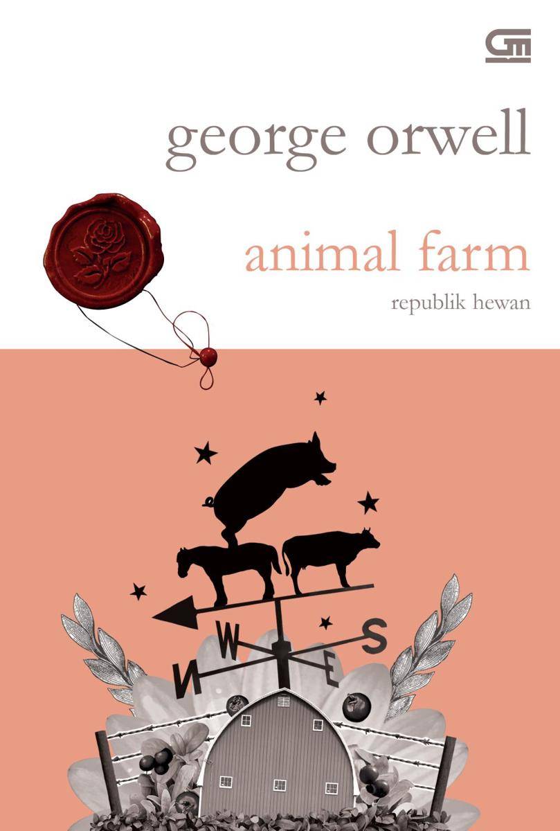 ilustrasi sampul buku Animal Farm (gpu.id)