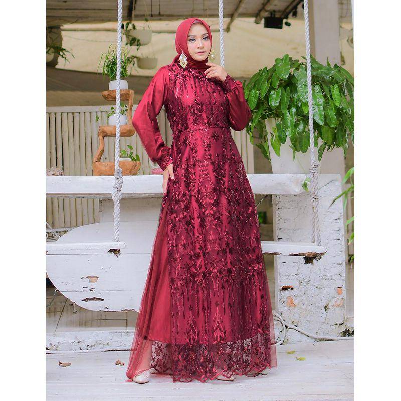 Gamis Kyla dari Vanriz Kebaya (shopee.co.id/Vanriz Kebaya Official Store)
