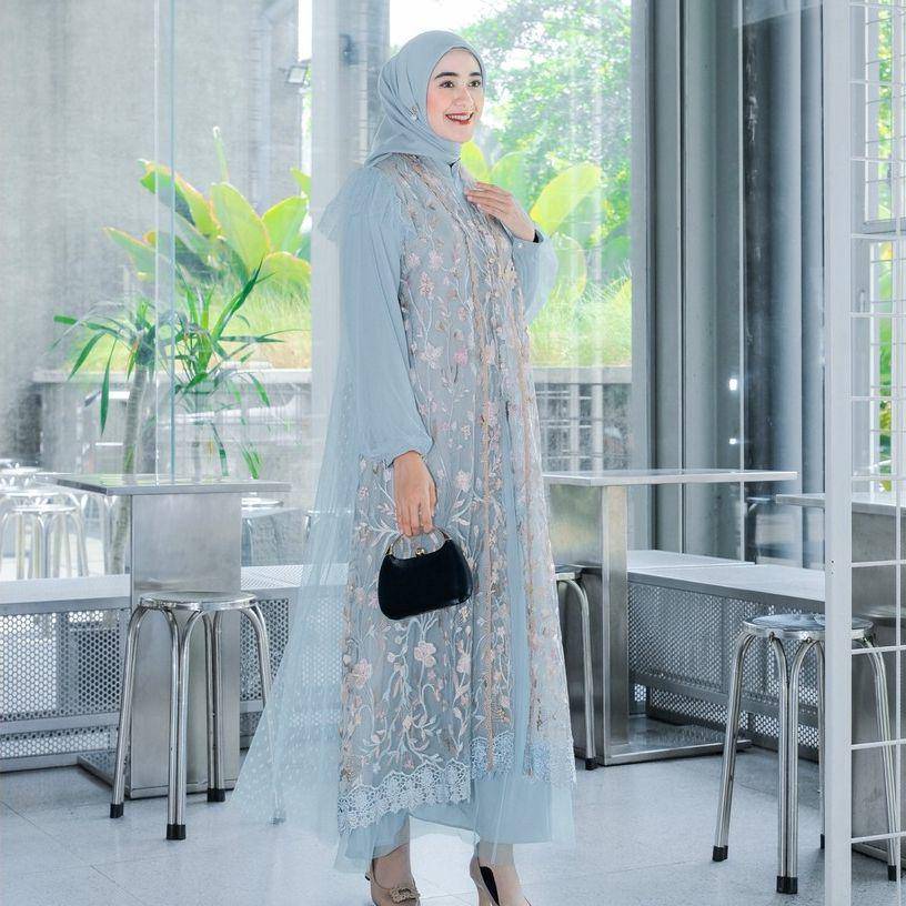 Clarita Maxy Gamis Muslim dari Ventedaily (shopee.co.id/VENTEDAILY Official Store)