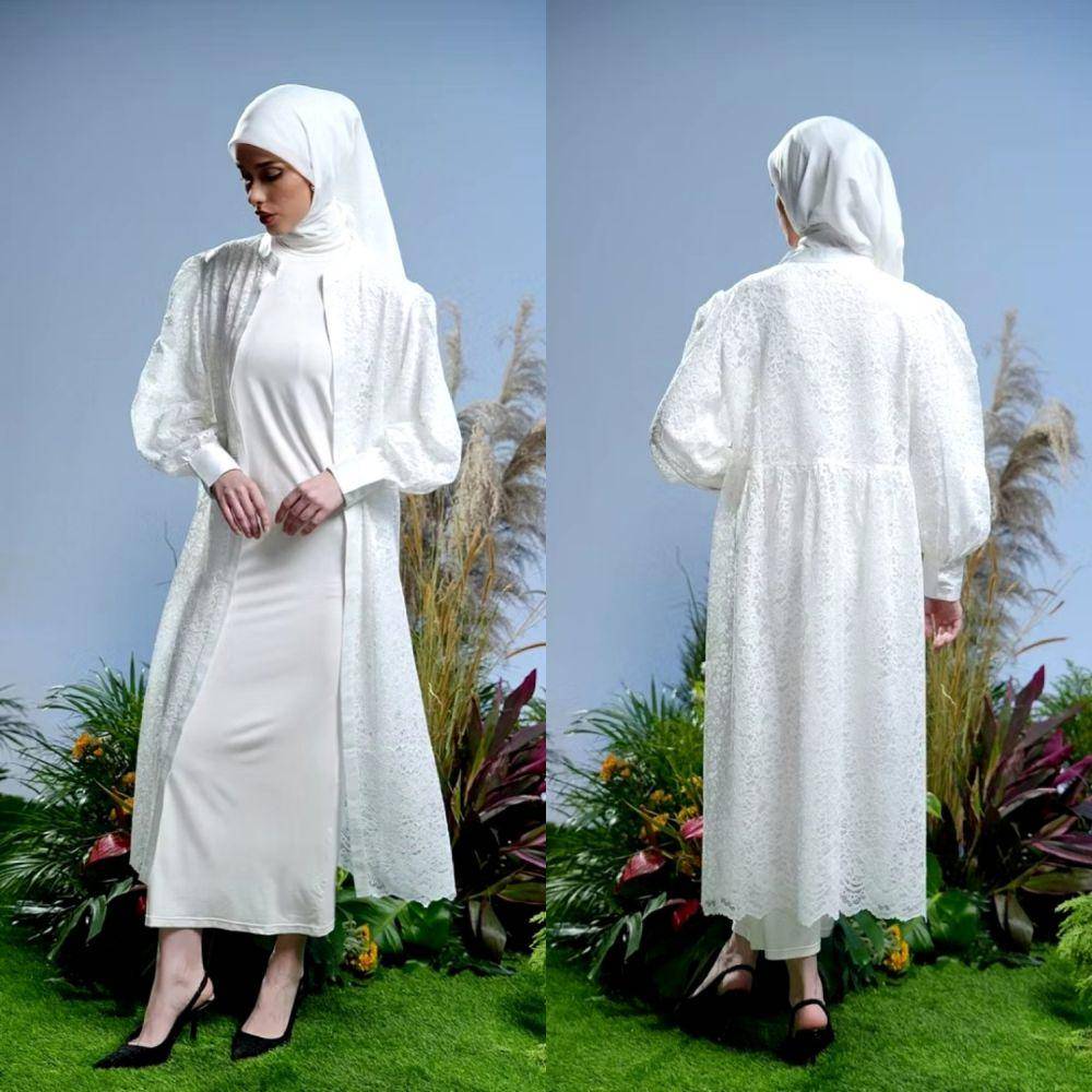 rekomendasi outer brokat untuk gamis lebaran 2025 (Shopee.com/HARDWARE CLOTHING OFFICIAL)