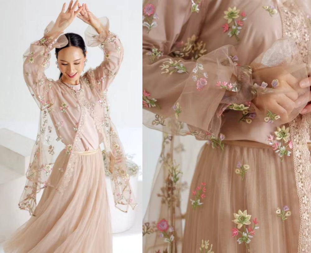 rekomendasi outer brokat untuk gamis lebaran 2025 (Shopee.com/Simplyveewee Official Shop)