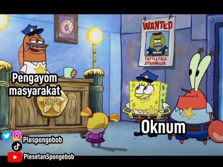 7 Meme SpongeBob tentang Oknum Parcok, Gercepan Damkar?