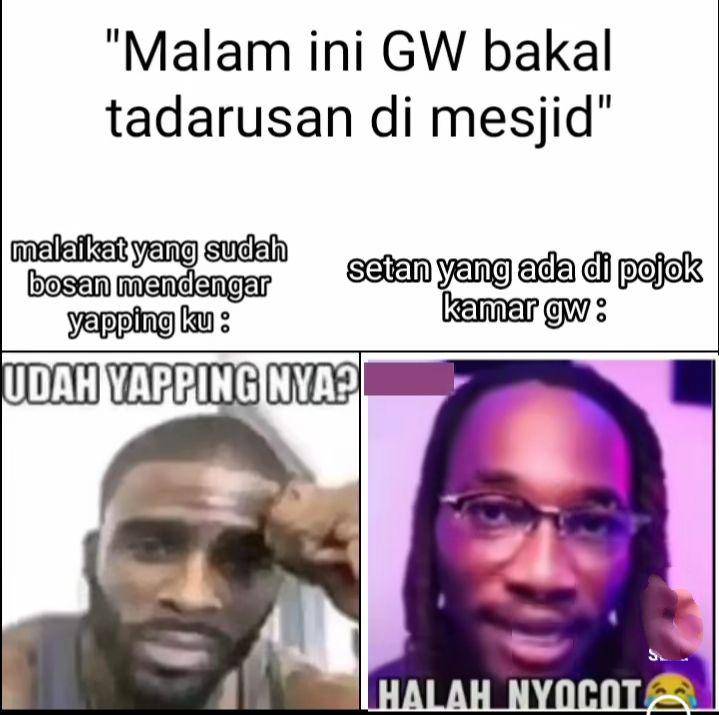 meme tadarus saat Ramadan (instagram.com/jmk48.ci_rusdi)