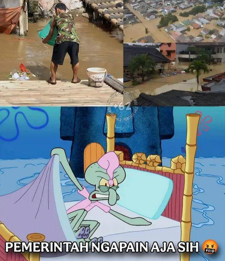 meme banjir (instagram.com/lawakan.kita)