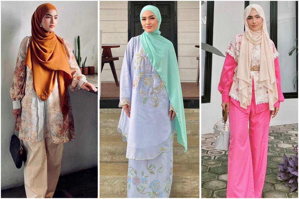 potret ide outfit motif pakai hijab menutup dada ala Elfira Loy (instagram.com/elfiraloy)