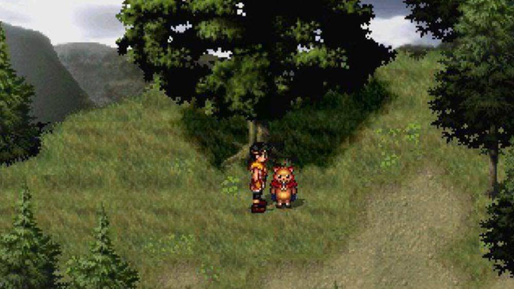 berhasil merekrut Mukumuku dari pohon di belakang Dojo di Kyaro (dok. Konami/Suikoden II)