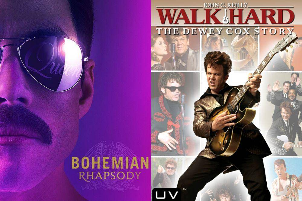 poster film Bohemian Rhapsody (2018) dan Walk Hard: The Dewey Cox Story (2007) (dok. 20th Century Studios | dok. Sony Pictures)