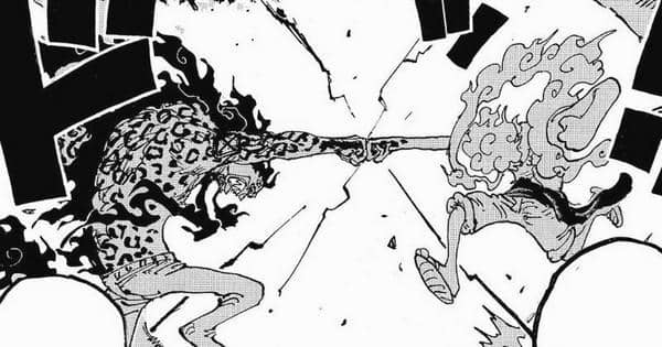 Rob Lucci mengimbangi Gear 5 Luffy. (Duniaku.com)