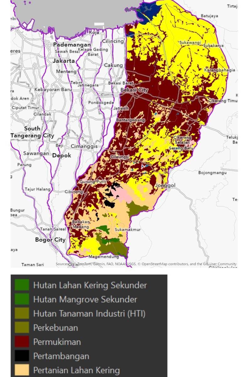 Area Daerah Aliran Sungai (DAS) Bekasi pada tahun 2022. (Dokumentasi Greenpeace Indonesia)