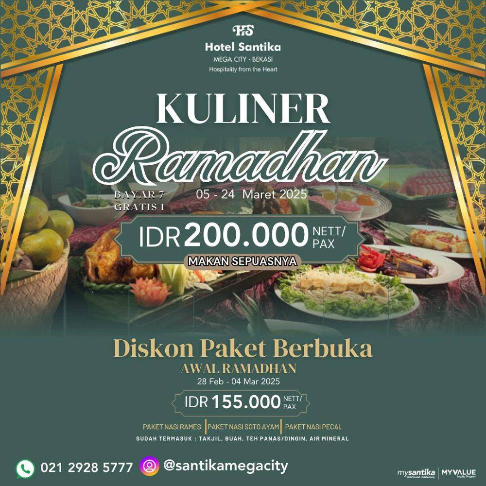 Promo Santika Mega City (instagram.com/santikamegacity)