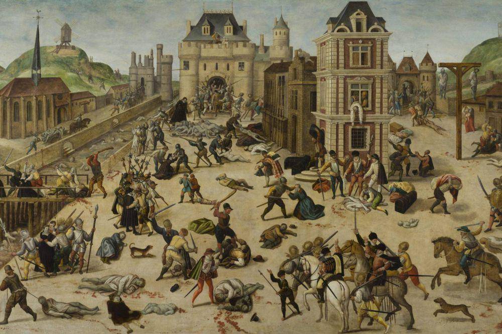 ilustrasi Pembantaian Hari St. Bartholomew, sebuah peristiwa dalam Perang Agama Prancis (commons.wikimedia.org/François Dubois)