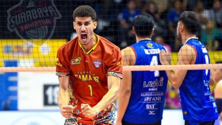 Aksi Taboada di Proliga 2025 (instagram.com/surabayasamator)