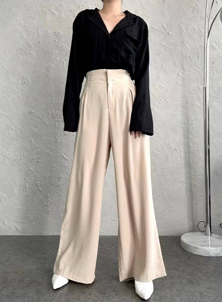 Celana untuk atasan warna cokelat mahogany. (Shopee.co.id/Vallina Outfit Official Shop)