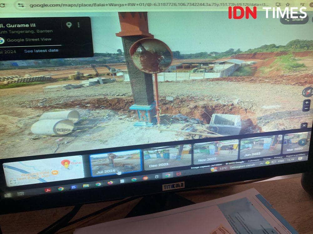 Foto Google Stree View Juli 2024 Bangunan Balai Warga & TPS 3R (IDN Times/Muhamad Iqbal)