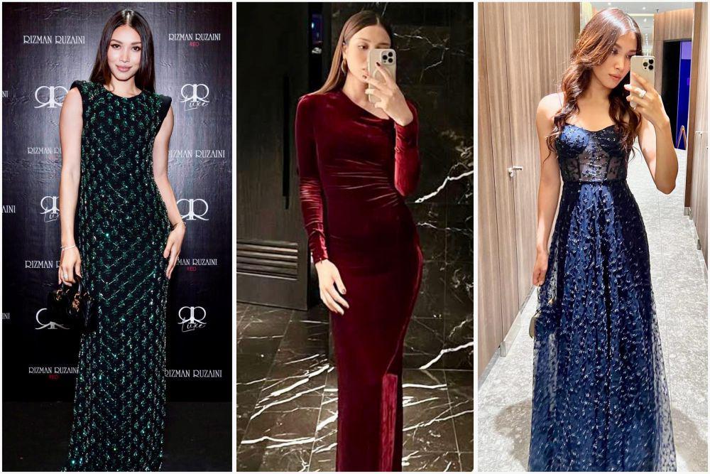 7 Ide Dress Pesta Nuansa Gelap ala Zahirah Macwilson, Tampil Memukau!