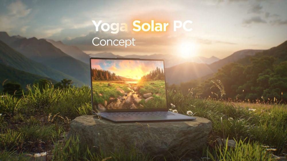 Konsep Lenovo Yoga Solar PC, Laptop Tenaga Surya di MWC 2025