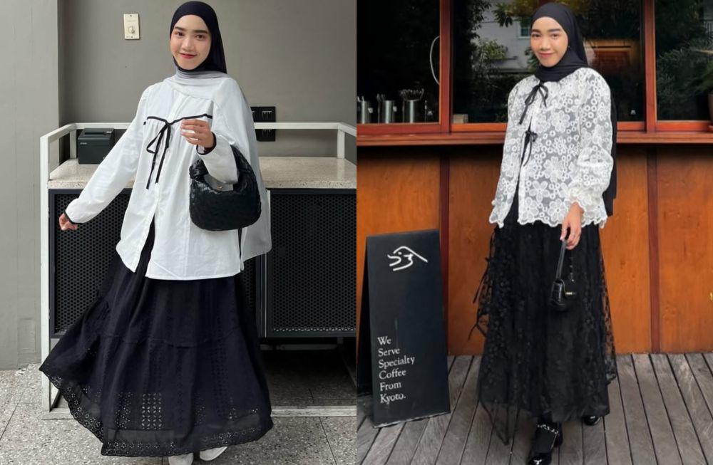 8 Ide Outfit Bukber Tema Monokrom ala Rini Setiya, Super Catchy!