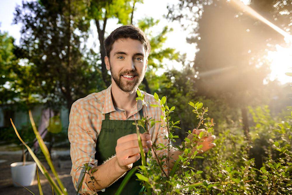 ilustrasi pria yang suka berkebun (freepik.com/cookie_studio)
