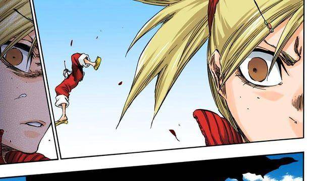 Gin membelah Hiyori. (dok. Shueisha/Bleach)