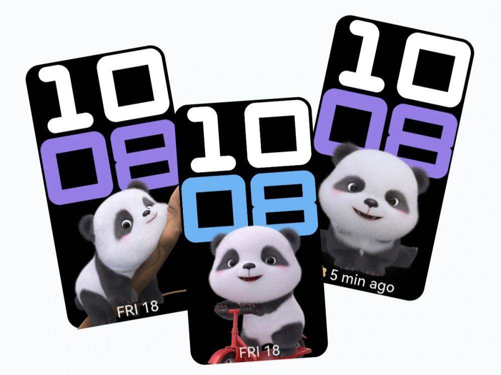 Ilustrasi Panda di Manajemen Emosional HUAWEI Band 10 (consumer.huawei.com)