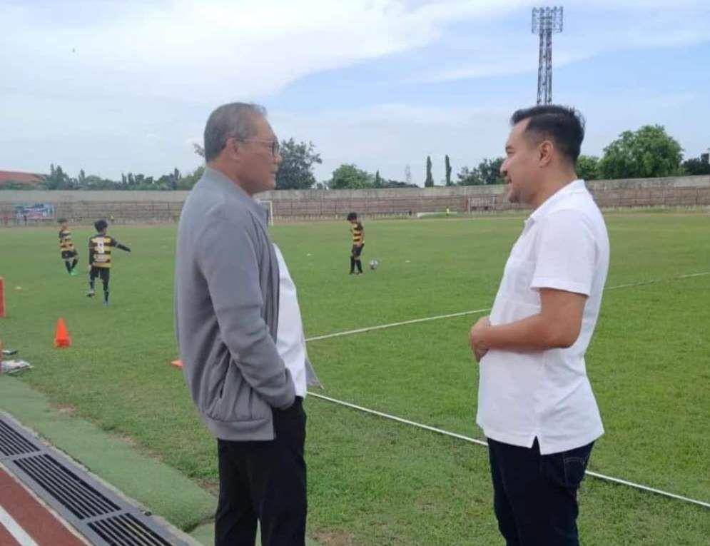 Manajemen Bhayangkara FC meninjau Stadion Sumpah Pemuda di Bandar Lampung. (IDN Times/Istimewa).