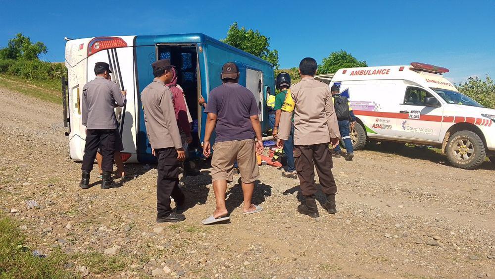 Kronologi Kecelakaan Bus Menewaskan 2 Pekerja Tambang di Sumbawa