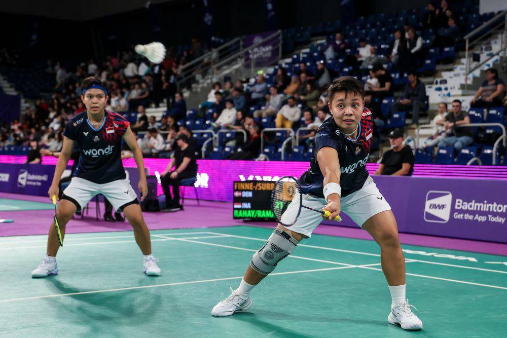 Apriyani Rahayu/Siti Fadia Silva Ramahdanti di 16 besar Orleans Masters 2025 (dok.PBSI/Badmintonphoto/Yohan Nonotte)