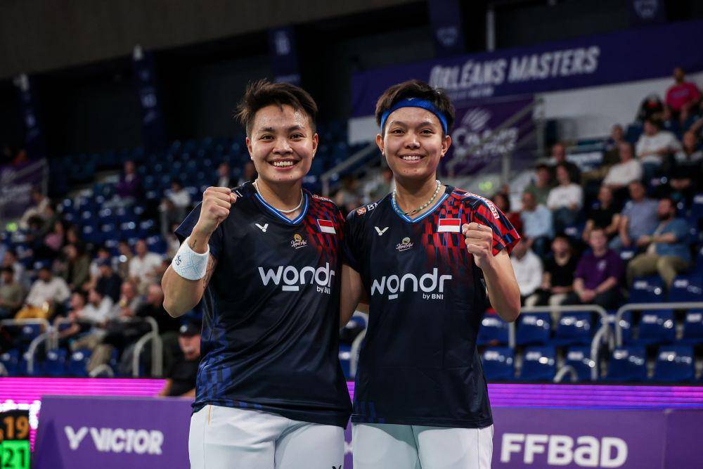 Apriyani Rahayu/Siti Fadia Silva Ramahdanti di 16 besar Orleans Masters 2025 (dok.PBSI/Badmintonphoto/Yohan Nonotte)
