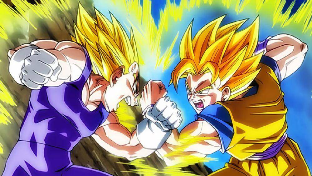 cuplikan pertempuran seru Goku vs. Vegeta (dok. Toei Animation/Dragon Ball Z Kai)