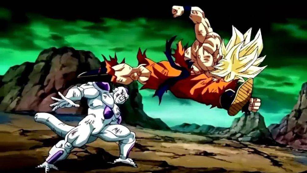cuplikan pertempuran seru Goku vs. Frieza (dok. Toei Animation/Dragon Ball Z)
